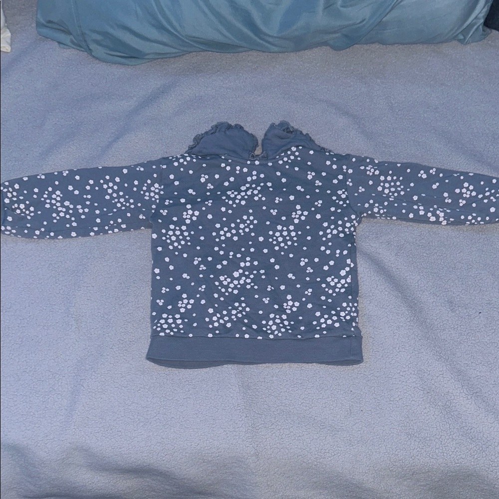 H&M Gray Floral Pattern Hoodie